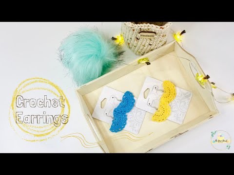 Crochet Fan Earrings | Easy Crochet Earrings