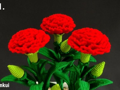 Crochet flower |Crochet Carnation flower Ep1.✨ Petals A #crochetflower #crochet #tutorial #diycraft