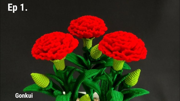 Crochet flower |Crochet Carnation flower Ep1.✨ Petals A #crochetflower #crochet #tutorial #diycraft