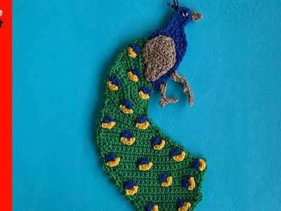 Crochet Peacock Tutorial - Crochet Applique Tutorial