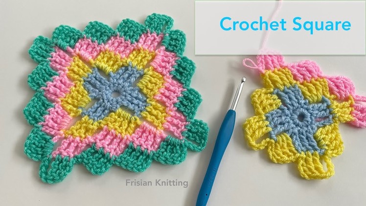 Crochet square | granny square (2022) how to crochet a granny square for beginners