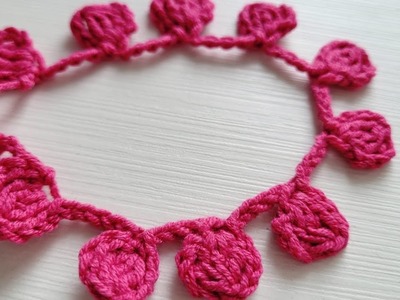 Crochet vine. easy crochet tiny leaves