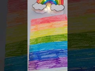 (Day-6) Diy Rainbow Pattern Paper ???????? #shorts #diy #rainbow #7daysrainbowcraftchallenge