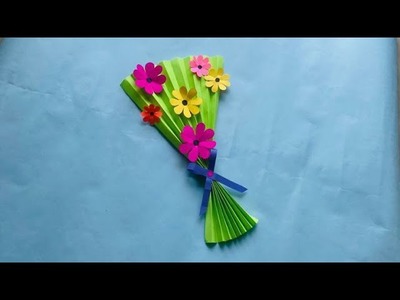 DIY Paper Flower BOUQUET. Birthday gift ideas.Single Flower Bouquet making at Homemade#short