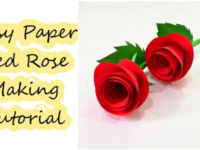 DIY Paper Red Rose Making || Paper Rose || Paper Flower || Home decor