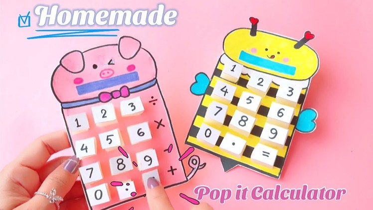 DIY Pop-it Calculator | Fidget Calculator Idea | Paper Crafts #Fidget_Toy #Pop-it_Calculator