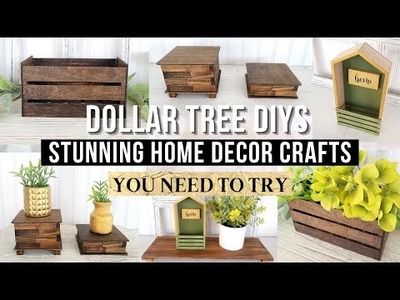 Dollar Tree Home Decor DIYS | Tumbling Tower Block Crafts | Dollar Decor Hacks