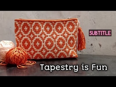 Dompet Rajut dengan Teknik Tapestry|Mudah dan Menyenangkan|Crochet Bag Tutorial