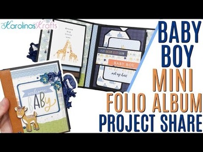 Echo Park Baby Boy Mini Album Project Share, Folio Album for Baby, Mini Album using 6x6 Paper