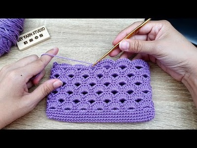 How to Crochet Purse with Arcade Stitch | Woolen Craft | DIY Yarn Studio