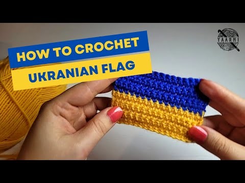 HOW TO CROCHET: Ukrainian Flag (SUPER EASY TUTORIAL!)