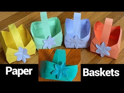 How To Make A Paper Basket With Handle. DIY Easy Paper Crafts.How to make a Paper Basket for Easter