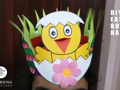 How to make an Easy Easter Bonnet.Hat with Paper | Easter Craft Ideas | DIY | Easter Hat making