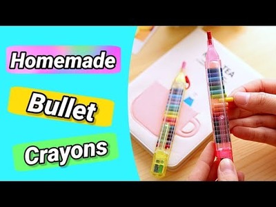 How to make Bullet Crayons Pen.DIY Bullet Crayons. DIY Multi Color Pen. School Supplies