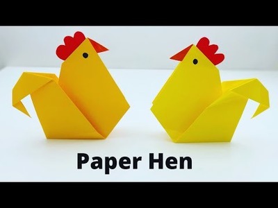 How To Make Easy Paper HEN For Kids. Nursery Craft Ideas. Paper Craft Easy. KIDS crafts