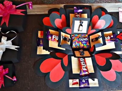 How to make Explosion Surprise gift box for birthday ! chocolate box !  DIY