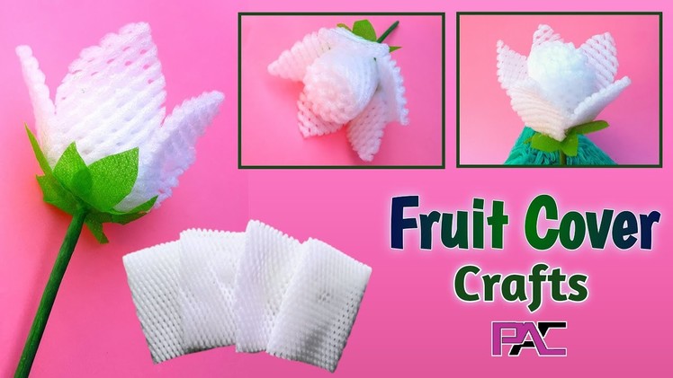 How To Make Flower With Apple Cover ???? Fruit Net Cover Flower