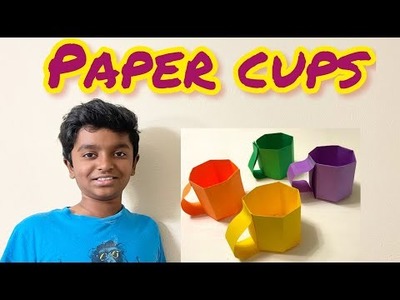 How to make PAPER CUPS || Easy Paper Crafts.