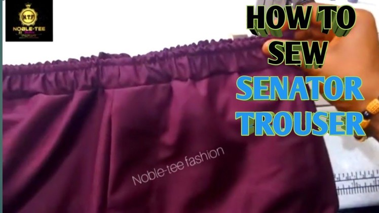 HOW TO SEW SENATOR TROUSER WITH FLAP AND BAND for beginners #beginner #sokoto #native #trouser