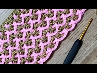 Kolay ve şahane tığ işi örgü model Very easy and beautiful crochet knitting pattern