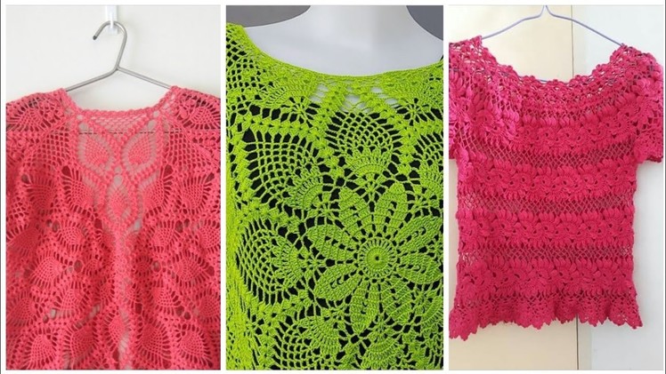 Latest Beautiful Trendy crochet knit Blouse Tank Top Fashion Designers #latest #stylish