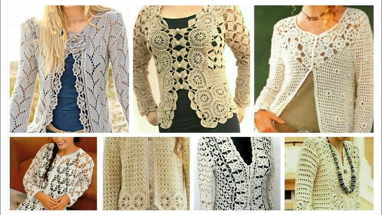 Latest Top designer Fancy Cotton Crochet Knitted Embroidered Lace Pattern Cardigan Jacket for Girls????