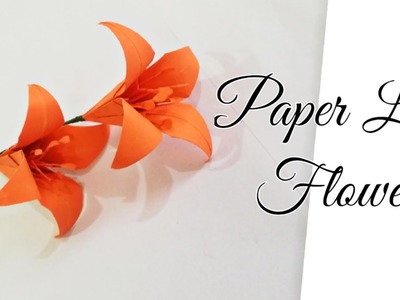 Lily flower Making with Paper || Origami flower || Paper craft || Achoose World