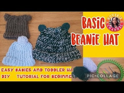 Loom Knit Beanie Hat for Babies and Toddler | DIY | Easy Tutorial