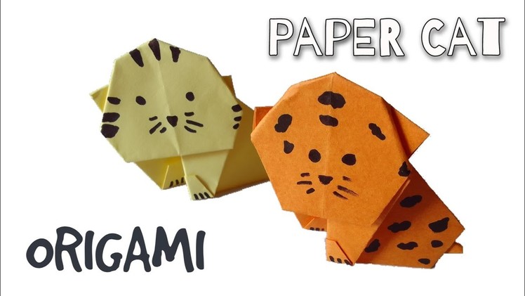 Origami Cat easy DIY paper crafts |  How to make Easy Paper cat for kids | Paper Cat