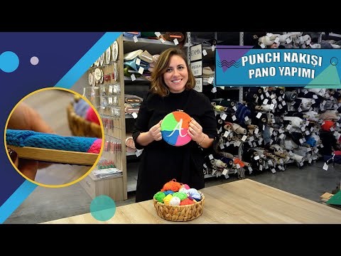 Punch Nakışı İle Harfli Kasnak Pano Yapımı - How To Make Punch Needle? - DIY Embroidery