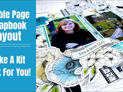 Scrapbook Double Page Layout. Reimagining A Kit