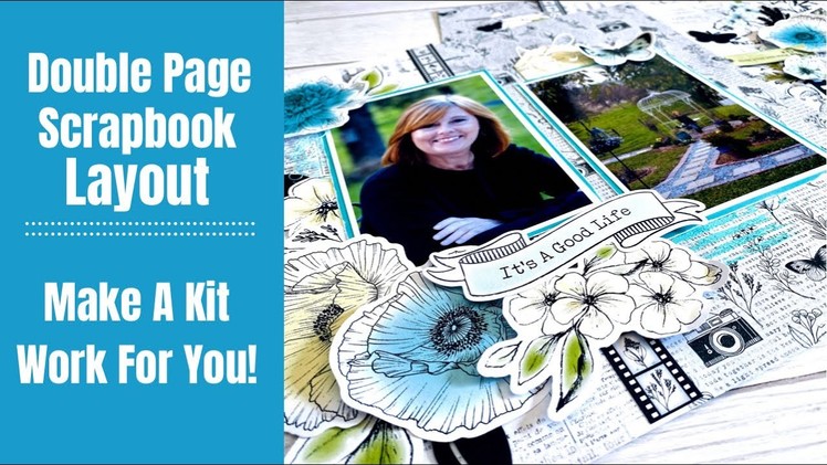 Scrapbook Double Page Layout. Reimagining A Kit