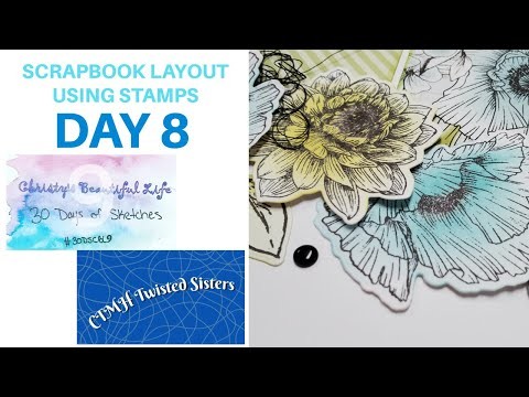 Scrapbook Layout Idea  using Stamps|  | #30DSCBL9