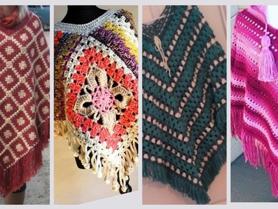 Spectacular #crochet #Ponchos.Casual wearing Poncho for women