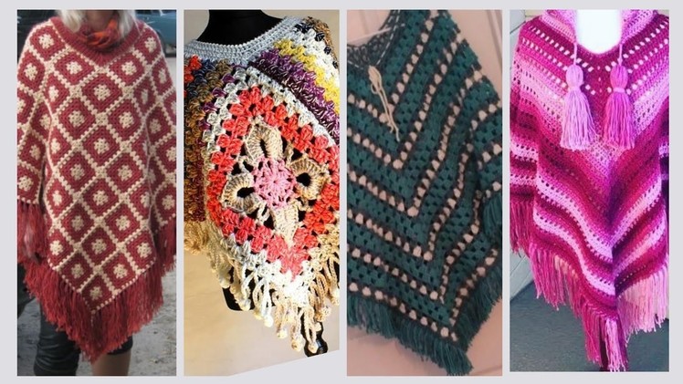 Spectacular #crochet #Ponchos.Casual wearing Poncho for women