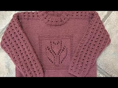 Stylish and gorgeous hand knitting baby sweater design