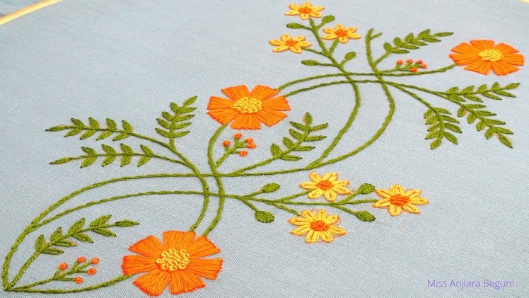 Stylish Hand Embroidery Border Designs, New Hand Embroidery Border Pattern, Easy Sewing Idea-615