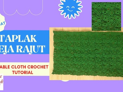Taplak meja rajut motif bunga | table cloth crochet tutorial