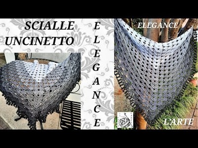 TUTORIAL UNCINETTO   FACILE         SCIALLE   CHAL     ELEGANCE              EMBOSSED CROCHET