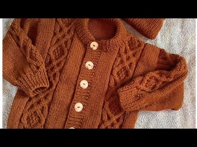 Unique and stylish hand knitting baby sweater design