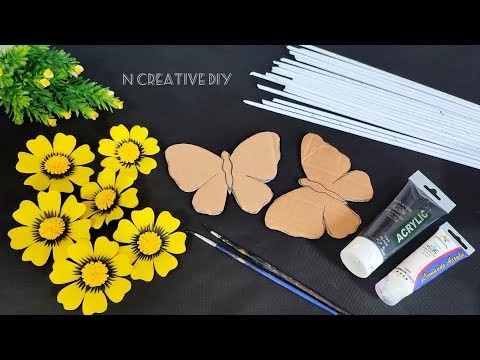 Unique butterfly wall hanging craft | Paper craft for home decoration | Paper flower wall decoration