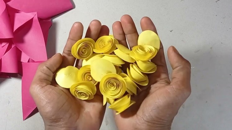 Unique Paper flower wall hanging | diy wall hanging craft idea