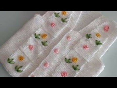 Very stylish and beautiful hand knitting new baby sweater design