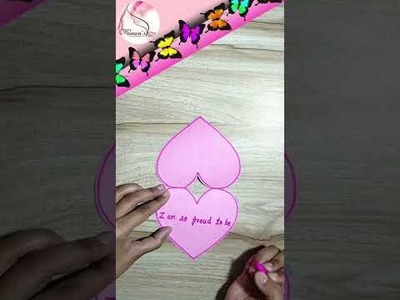 Women's Day Card.Womens Day Card Making.Notebook Paper Craft #womensdaycard #shorts #youtubeshorts