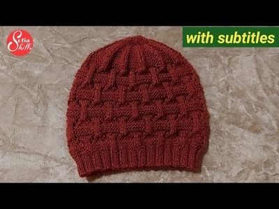 Woolen cap  design.knitting cap bunai.new cap design.stylish woolen cap.woolen topi knitting design