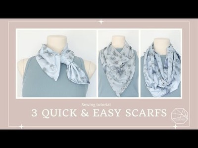 3 quick & easy scarfs - quick & easy scrap busting projects - sew along tutorial for beginners