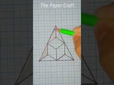 3D illusion drawing tutorial | Optical illusion | The Paper Craft #short #youtubeshort #youtube