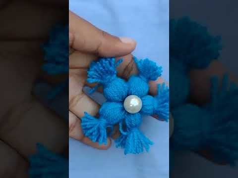 AMAZING EASY WOOLEN FLOWER EMBROIDERY USING FINGER ???? 4. Hand Embroidery #shorts #embroidery #craft