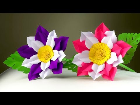 Amazing Paper Flower Making Easy | Home Decor | Paper Flowers | Paper Craft | Flower Making | DIY