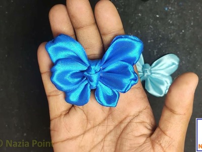 Amazing Ribbon Butterfly Making at Home | Easy Butterfly Tutorial | Nazia Point